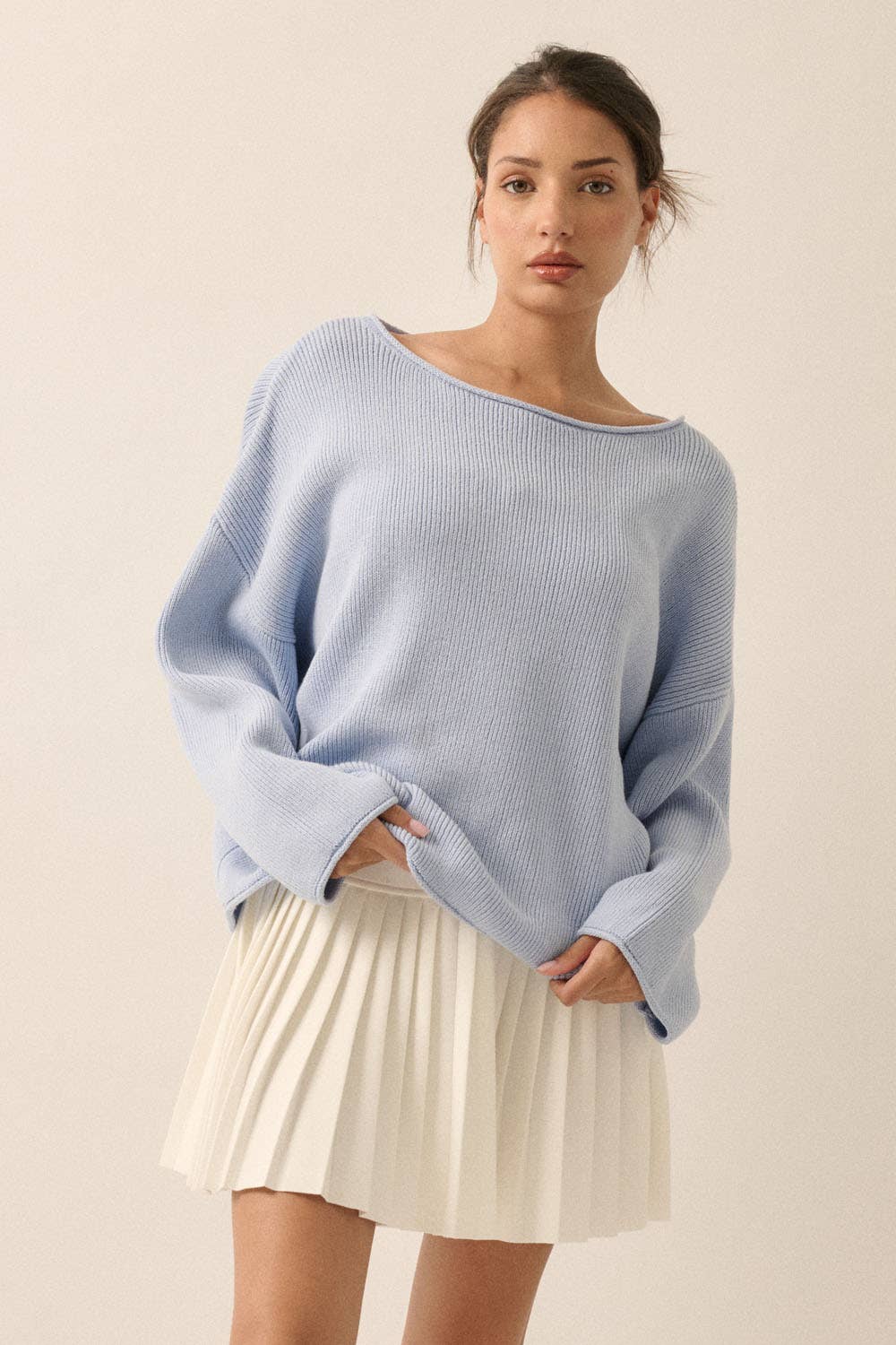 Rib-Knit Oversized Sweater | Piel Morena Boutique LLC